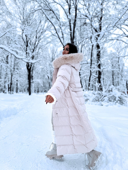 Long coat "CLIMATE ZONE" FC7529 - light beige PRE-ORDER
